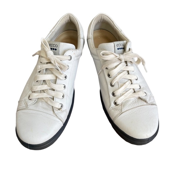 ecco White Leather Sneaker Size: 44 extra wide - Picture 4 of 9